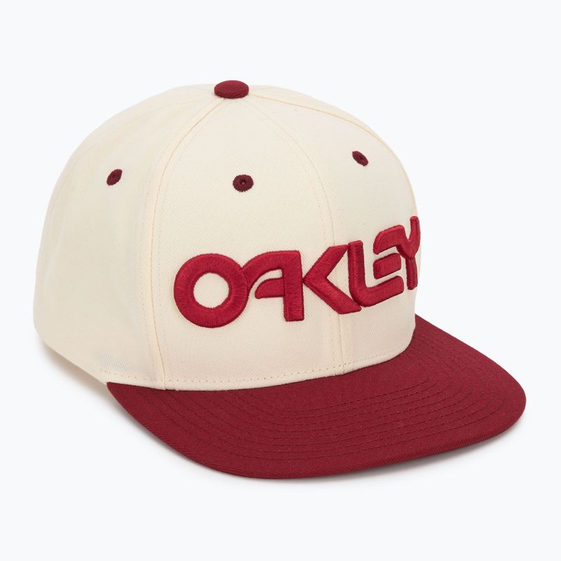 Vyriška kepuraitė su snapeliu Oakley Mark III arctic white/iron red