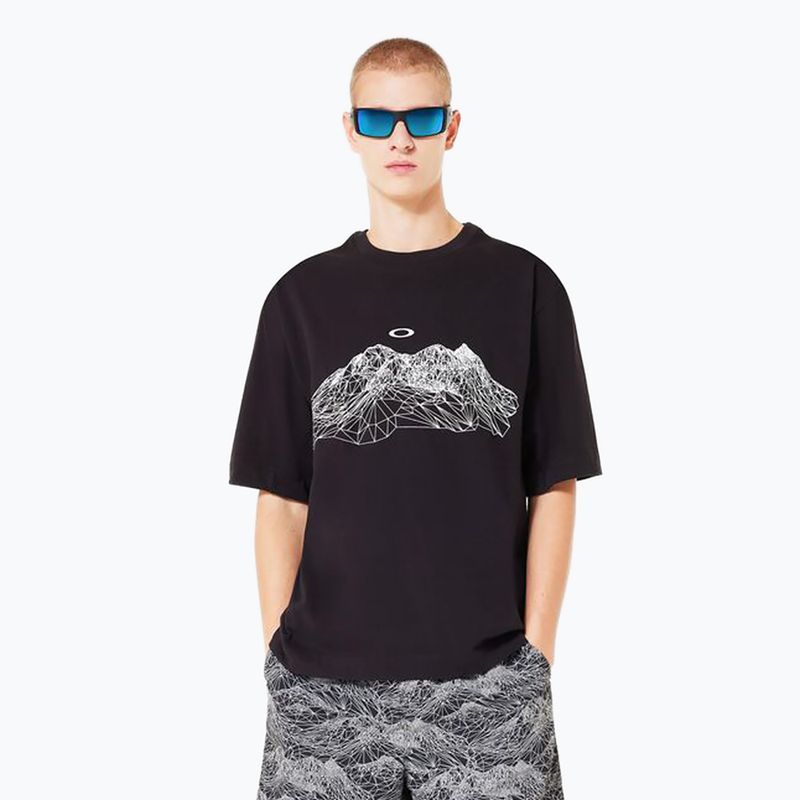 Vyriški marškinėliai Oakley Wired Mtn Scape Tee blackout