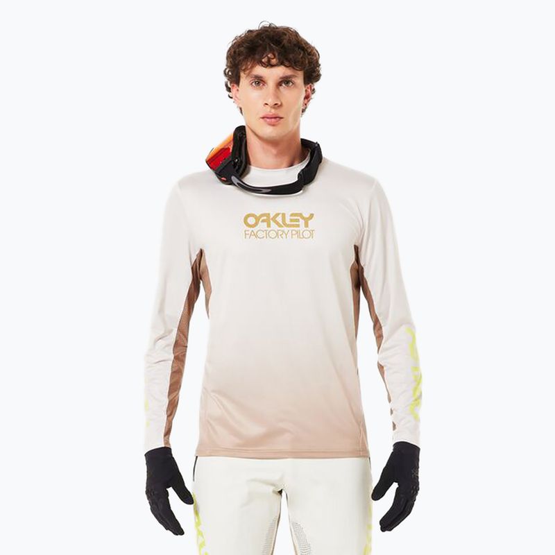 Vyriški dviračių marškinėliai ilgomis rankovėmis Oakley Maven Coast 2.0 LS gradient pebble mist