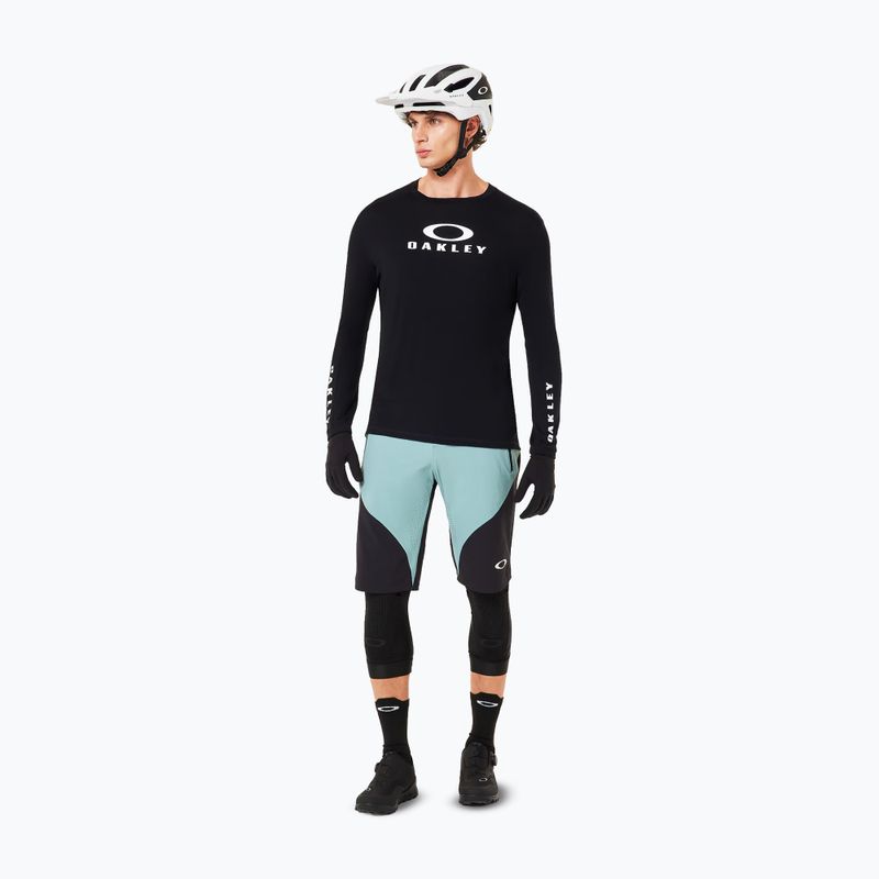 Vyriški ilgomis rankovėmis dviračių marškinėliai Oakley Seeker Flow LS02E blackout 2