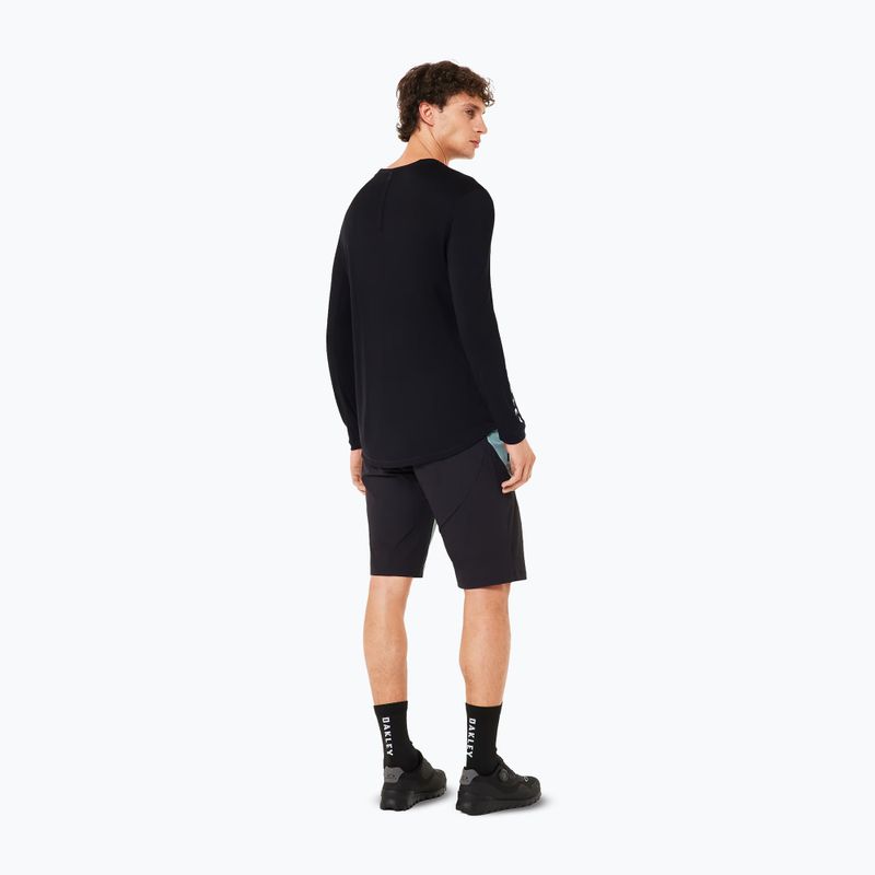 Vyriški ilgomis rankovėmis dviračių marškinėliai Oakley Seeker Flow LS02E blackout 3