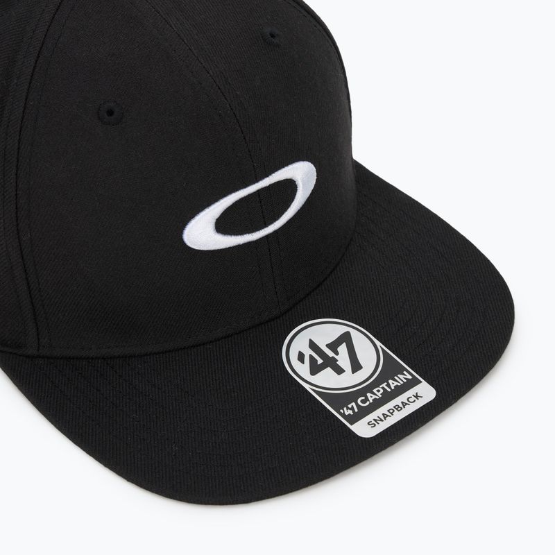 Vyriška kepuraitė su snapeliu Oakley 47 B1B Ellipse blackout/white 3