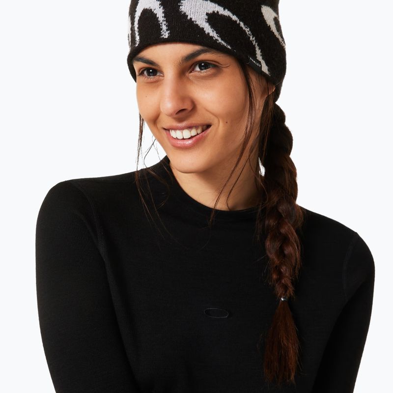Moteriši termo marškinėliai ilgomis rankovėmis Oakley Spruce Wool Base Layer blackout 5