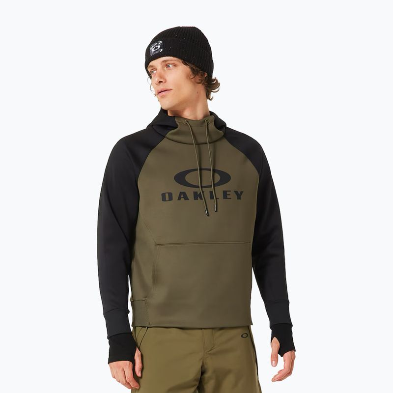 Vyriškas snieglenčių džemperis Oakley Sierra DWR Fleece Hoody 2.0 army green