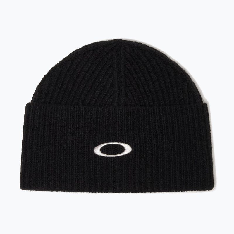 Žieminė kepurė Oakley Ellipse Ribbed Beanie blackout