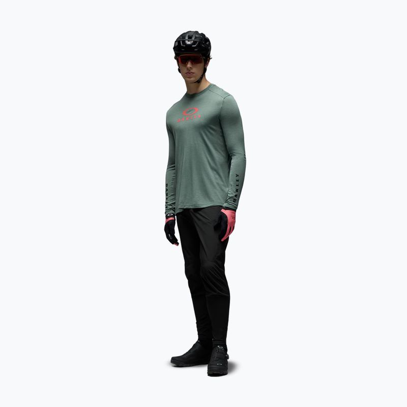 Vyriški ilgomis rankovėmis dviračių marškinėliai Oakley Seeker Flow LS74O aviator green 2