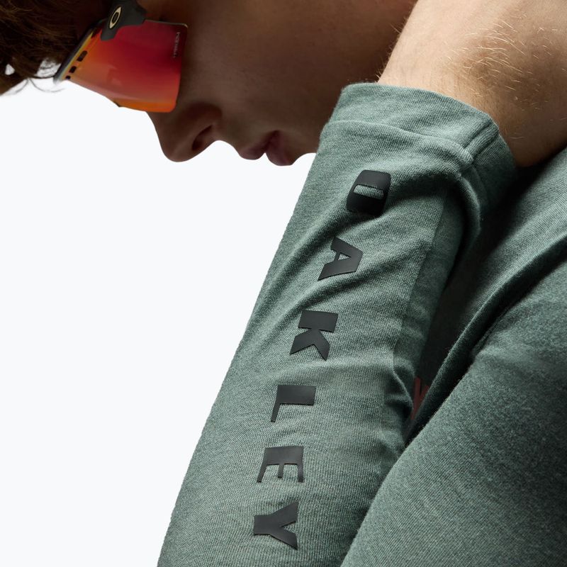 Vyriški ilgomis rankovėmis dviračių marškinėliai Oakley Seeker Flow LS74O aviator green 4