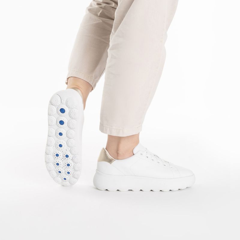 Moteriški batai Geox Spherica EC4.1 white/gold 2