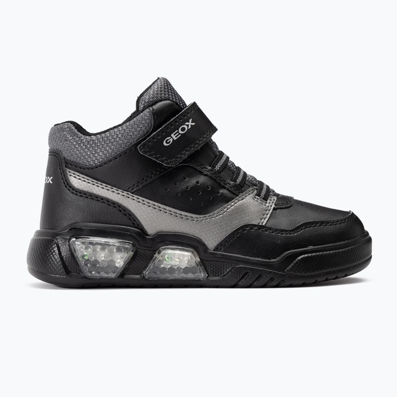 Vaikiški batai Geox Illuminus black/dark grey 2