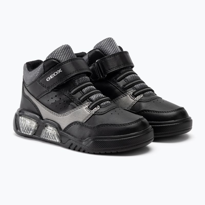 Vaikiški batai Geox Illuminus black/dark grey 4