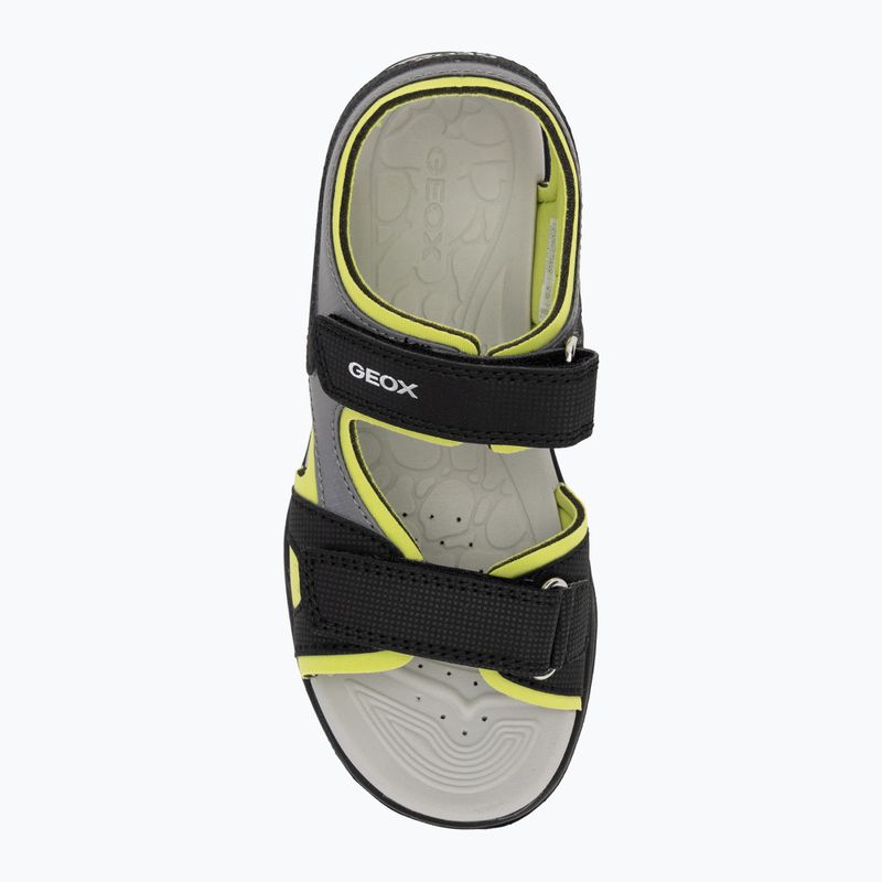 Vaikiški sandalai Geox Vaniett black/light green 5