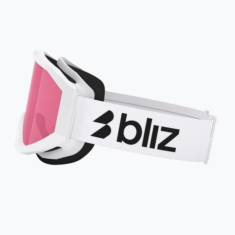 Vaikiški slidinėjimo akiniai Bliz Liner Jr matte white/pink 8