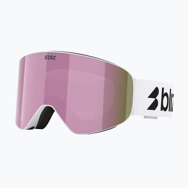 Slidinėjimo akiniai Bliz Flow matte white/smoke/pink