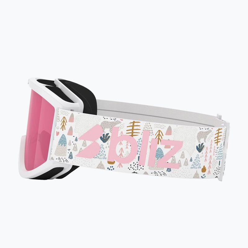 Vaikiški slidinėjimo akiniai Bliz Pixie Jr matte white/pink 4