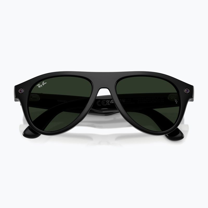 Akiniai su kamera Ray-Ban Meta Aviator shiny black/trs g. green 9