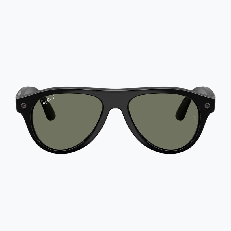 Akiniai su kamera Ray-Ban Meta Aviator shiny black/g15 green polar 2