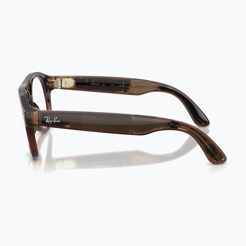 Akiniai su kamera Ray-Ban Meta Aviator transp. umber/trs jade 5