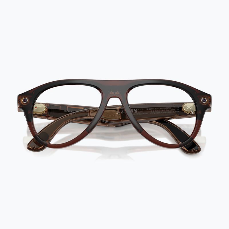 Akiniai su kamera Ray-Ban Meta Aviator transp. umber/trs jade 6