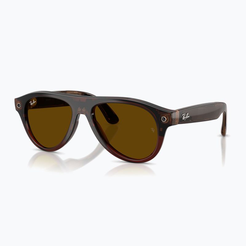 Akiniai su kamera Ray-Ban Meta Aviator transp. umber/trs jade 8