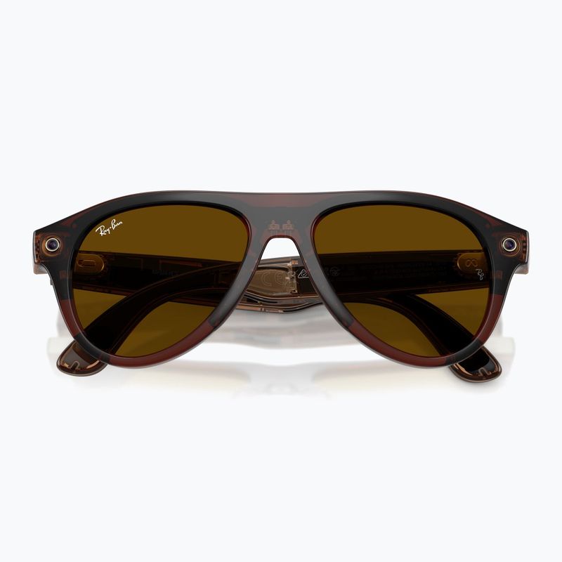 Akiniai su kamera Ray-Ban Meta Aviator transp. umber/trs jade 9