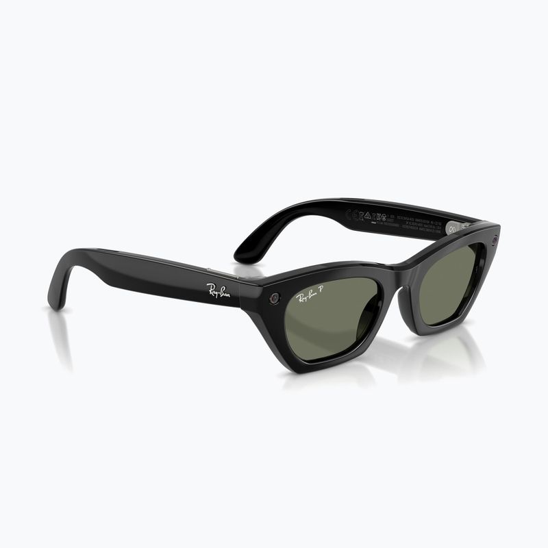 Akiniai su kamera Ray-Ban Meta Zena shiny black/g15 green polar 4