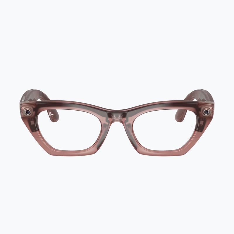 Akiniai su kamera Ray-Ban Meta Zena milky pink blush/trs grey 2