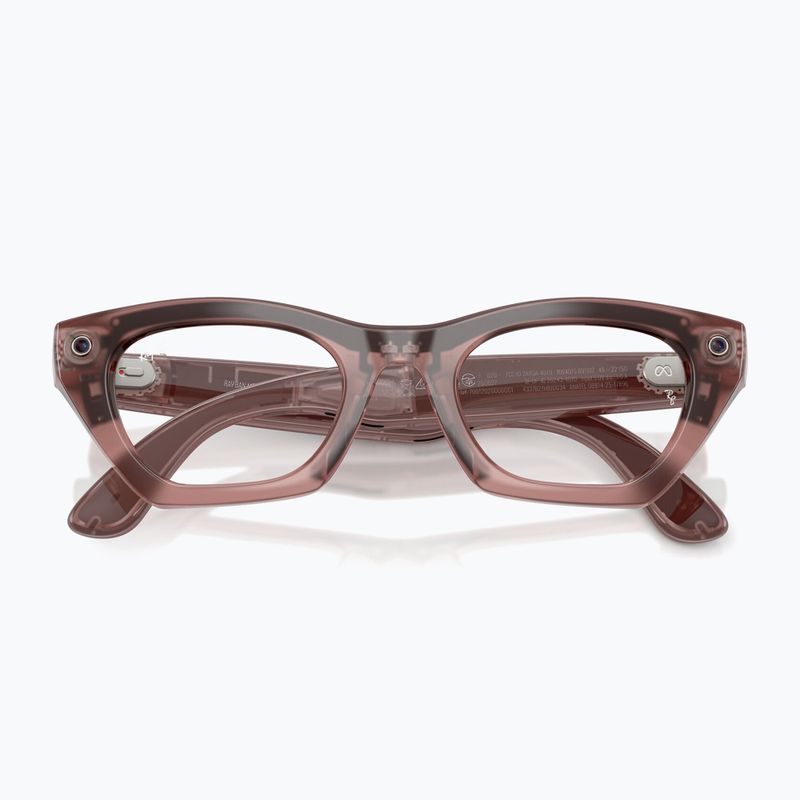 Akiniai su kamera Ray-Ban Meta Zena milky pink blush/trs grey 3