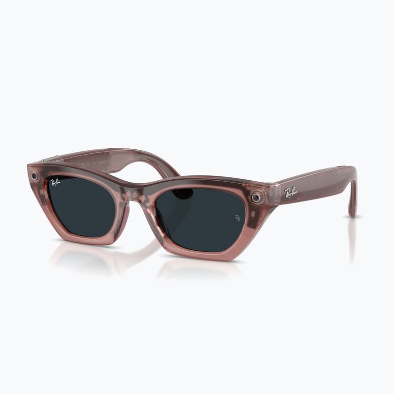 Akiniai su kamera Ray-Ban Meta Zena milky pink blush/trs grey 7