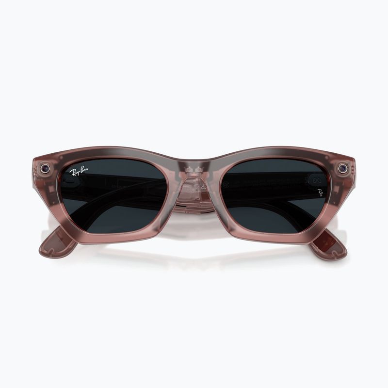 Akiniai su kamera Ray-Ban Meta Zena milky pink blush/trs grey 8