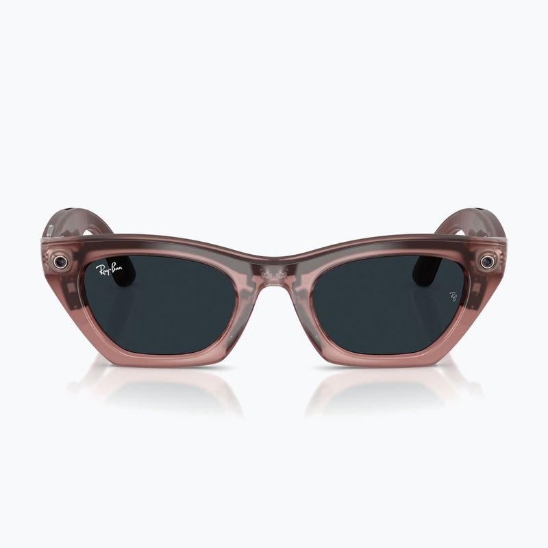 Akiniai su kamera Ray-Ban Meta Zena milky pink blush/trs grey 9