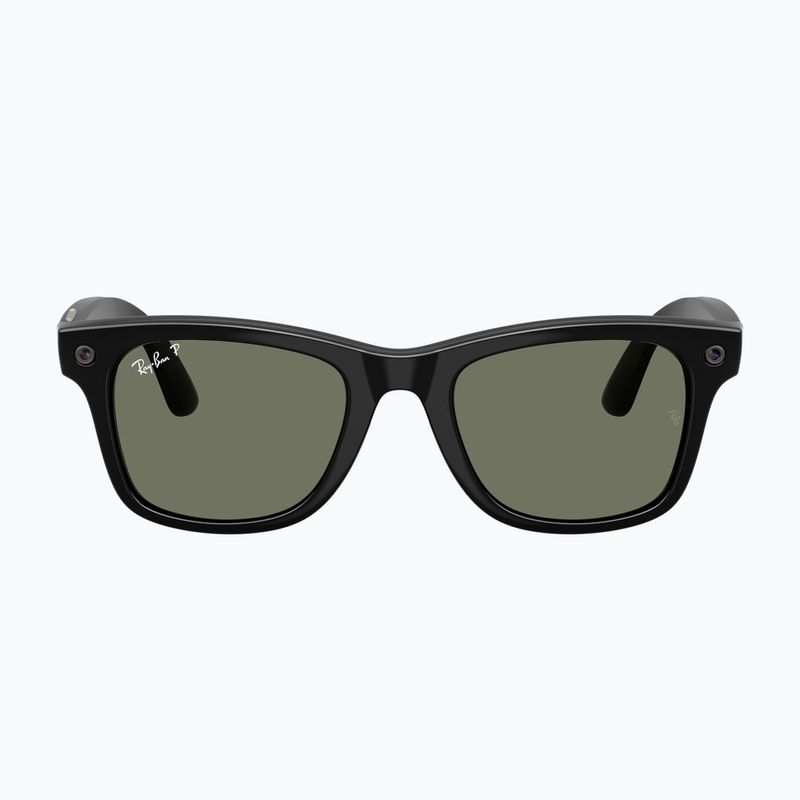 Akiniai su kamera Ray-Ban Meta Wayfarer shiny black/g15 green polar 2
