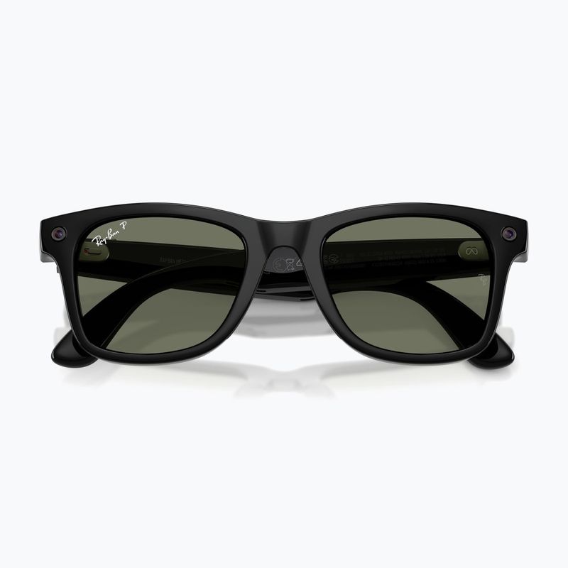 Akiniai su kamera Ray-Ban Meta Wayfarer shiny black/g15 green polar 6