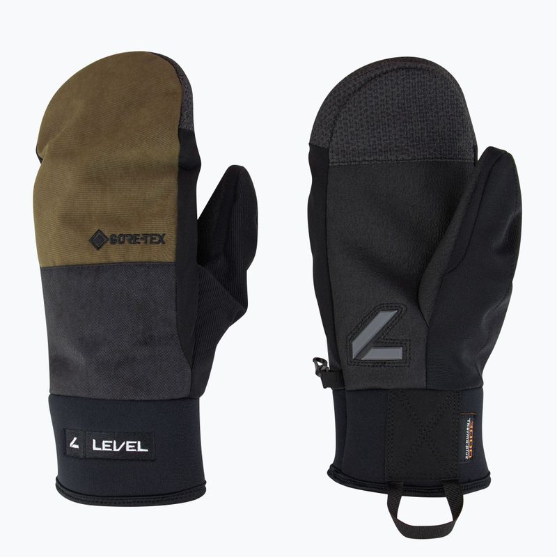 Vyriškos slidinėjimo pirštinės Level Matrix Mitt Gore-Tex olive green