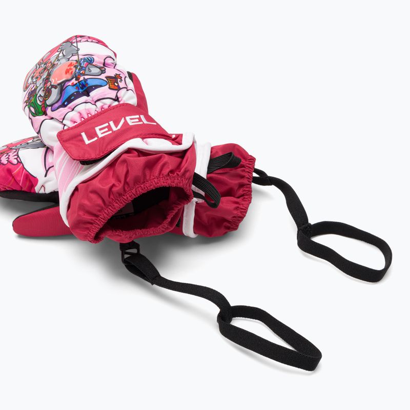 Vaikiškos slidinėjimo pirštinės Level Animal pk bordeaux 6