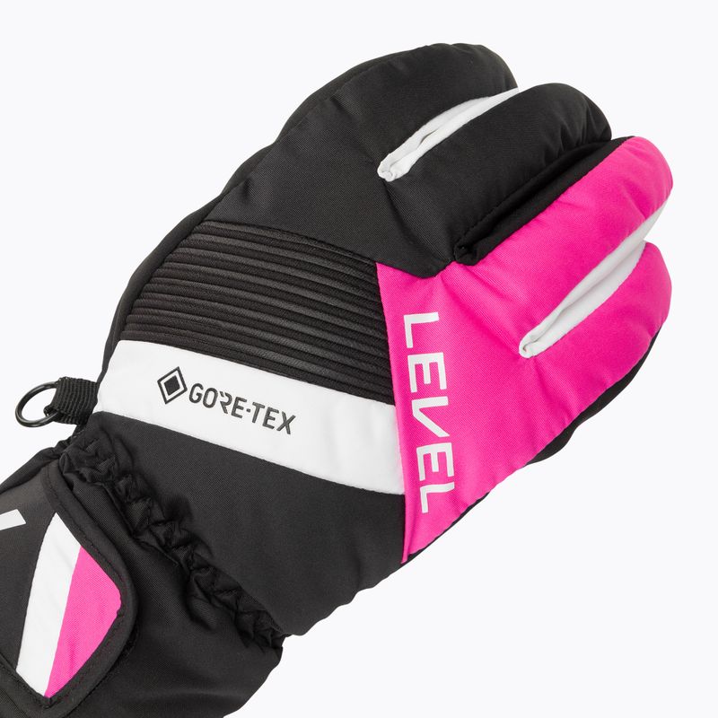 Level Neo JR vaikiškos slidinėjimo pirštinės Gore-Tex fucsia 4