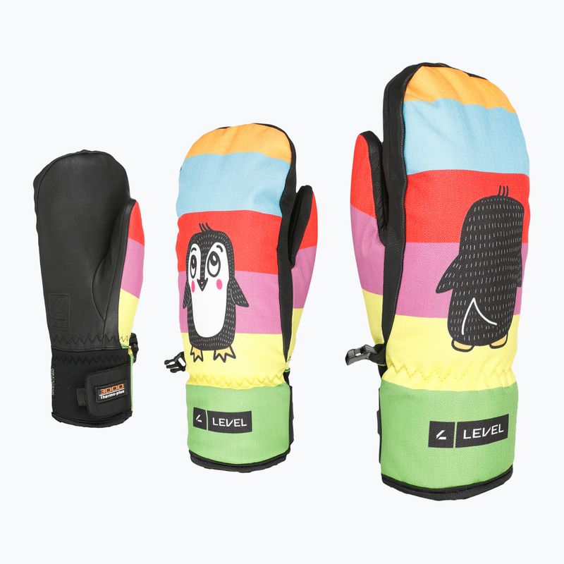 Level Vertigo Mitt Teen pk rainbow vaikiškos slidinėjimo pirštinės 7