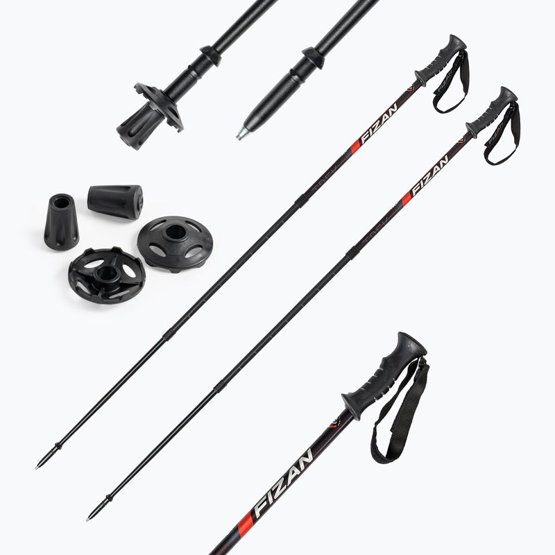 Fizan Trek trekingo lazdos raudonos spalvos S22 7513 4