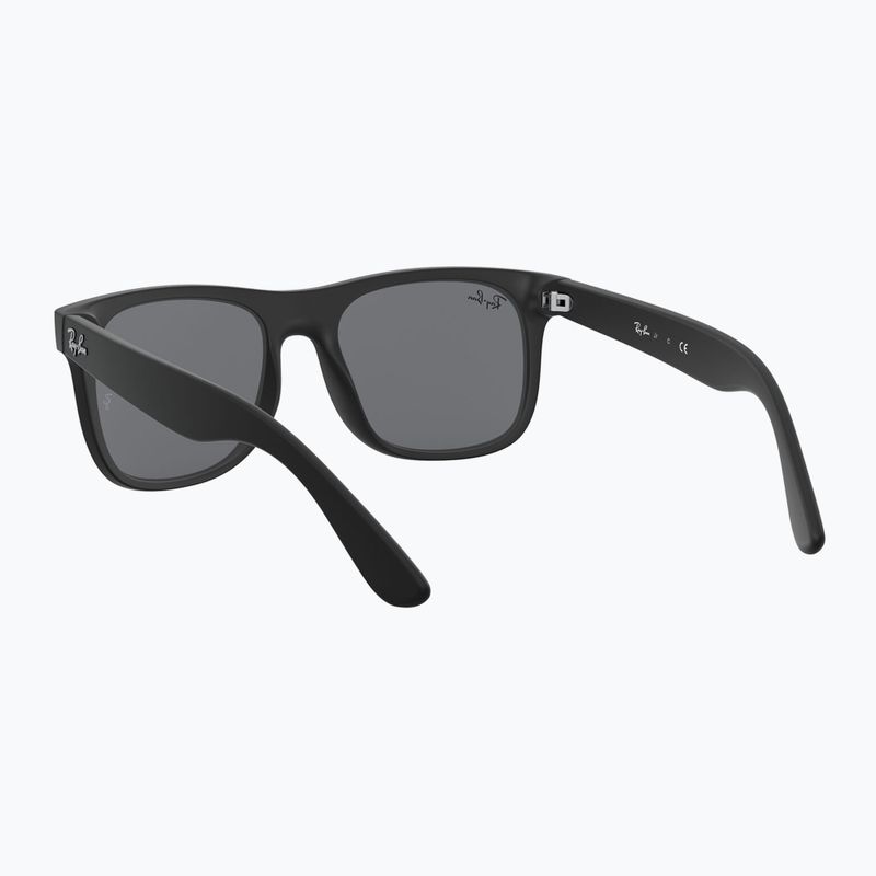 Vaikiški saulės akiniai Ray-Ban Justin matt rubber black/blue mirror 5