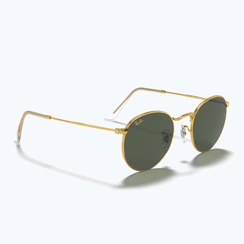 Akiniai nuo saulės Ray-Ban Round Metal gold/green g-15 4