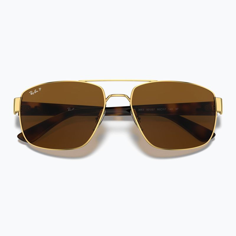 Akiniai nuo saulės Ray-Ban RB3663 arista gold/brown 3