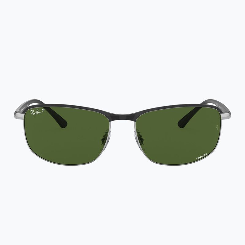 Akiniai nuo saulės Ray-Ban Rb3671 Polarized+ Lenses black silver/dark green polarized+ 2