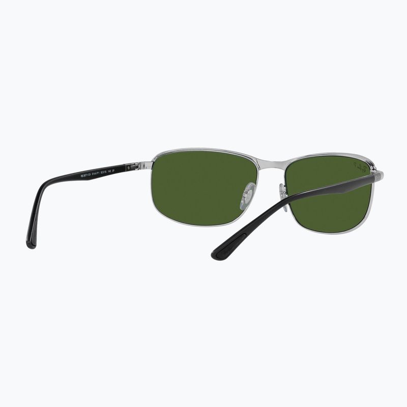 Akiniai nuo saulės Ray-Ban Rb3671 Polarized+ Lenses black silver/dark green polarized+ 6