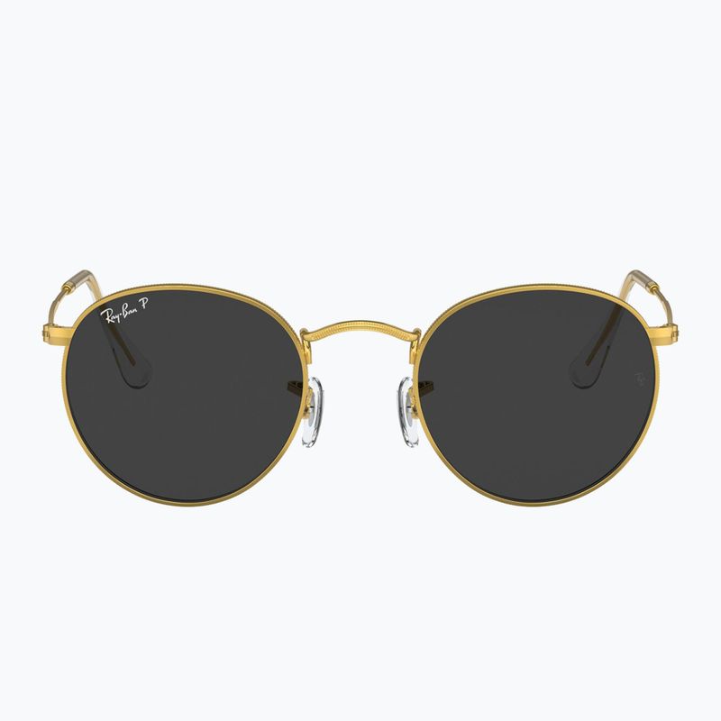 Akiniai nuo saulės Ray-Ban Round Metal gold/black polarized 2
