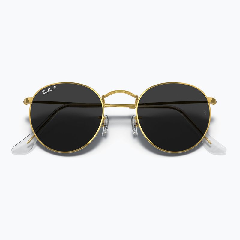 Akiniai nuo saulės Ray-Ban Round Metal gold/black polarized 3
