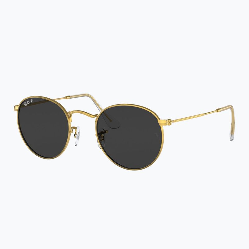 Akiniai nuo saulės Ray-Ban Round Metal gold/black polarized 4
