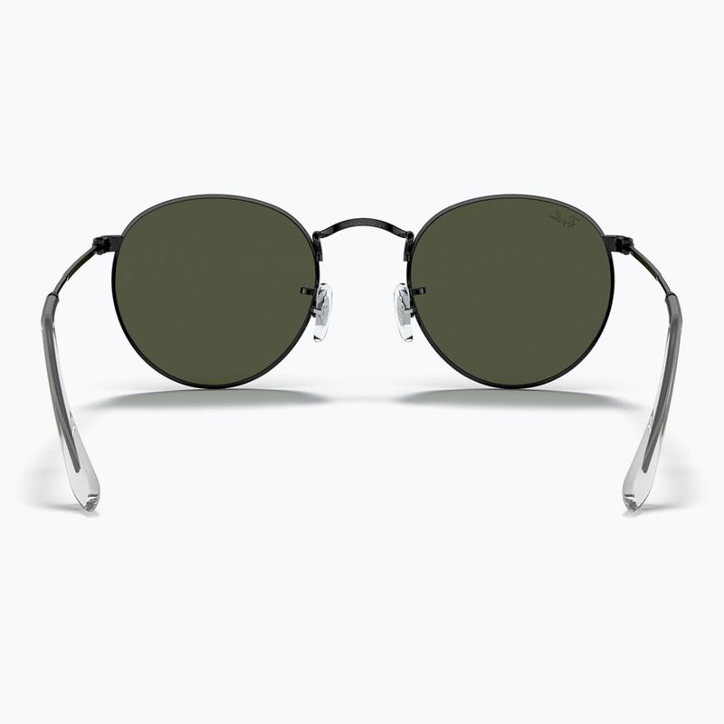 Akiniai nuo saulės Ray-Ban Round Metal black/green g-15 5