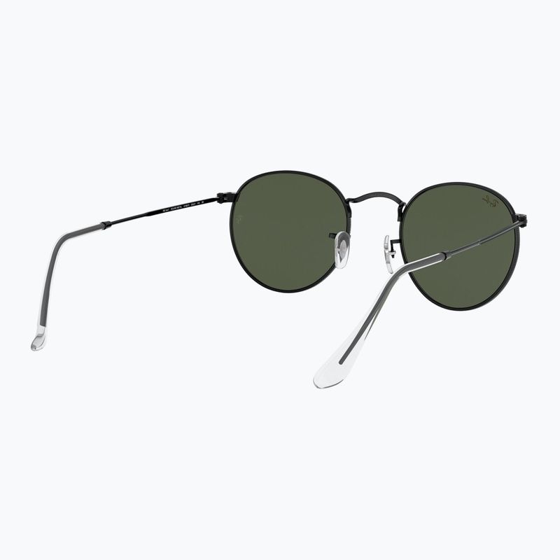 Akiniai nuo saulės Ray-Ban Round Metal black/green g-15 6