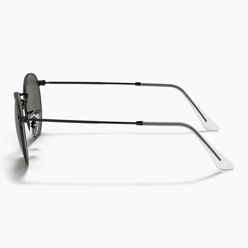 Akiniai nuo saulės Ray-Ban Round Metal black/green g-15 7