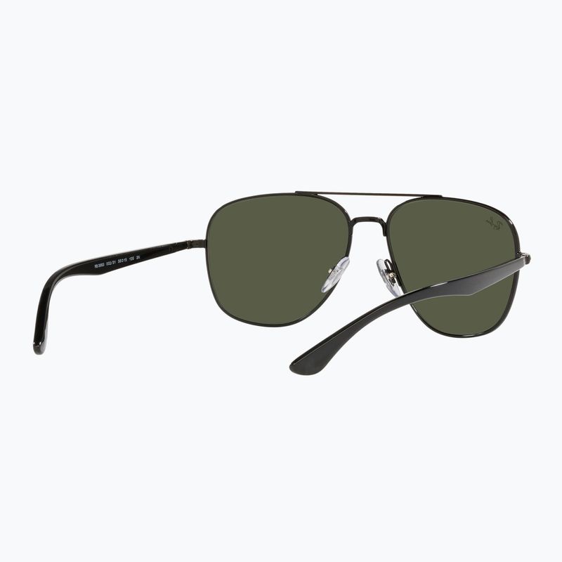 Akiniai nuo saulės Ray-Ban RB3683 black/green g-15 6