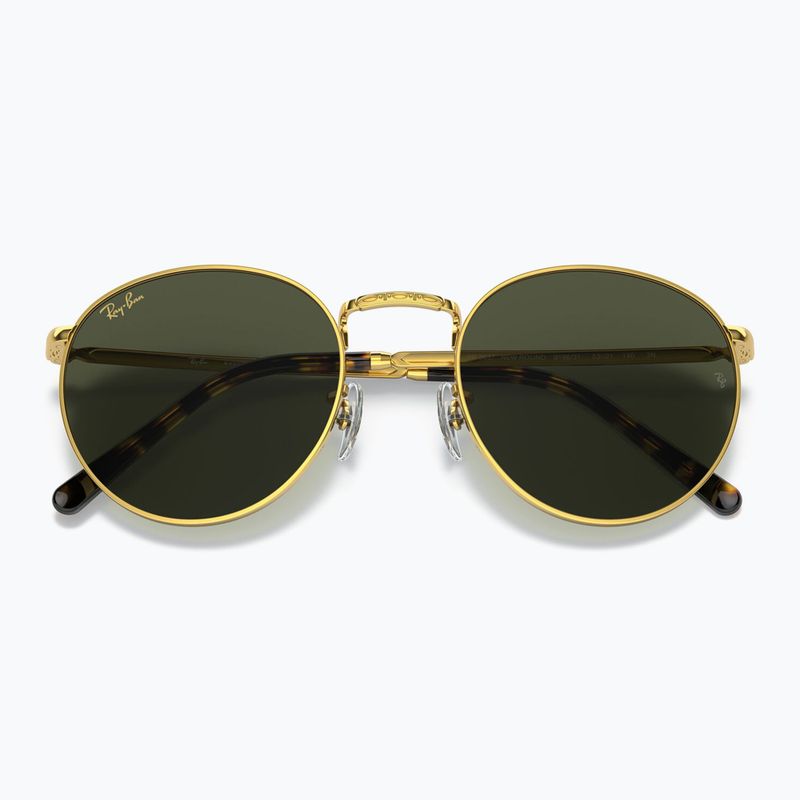 Akiniai nuo saulės Ray-Ban New Round gold/green 3